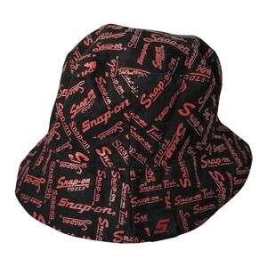 Snap-on Tools Reversible Bucket Hat Unisex One Size Red Black, All Over Print